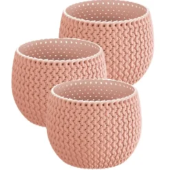 Prosperplast Bloempot Splofy - roze - kunststof - 18 cm