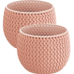 Prosperplast Bloempot Splofy - roze - kunststof - 18 cm
