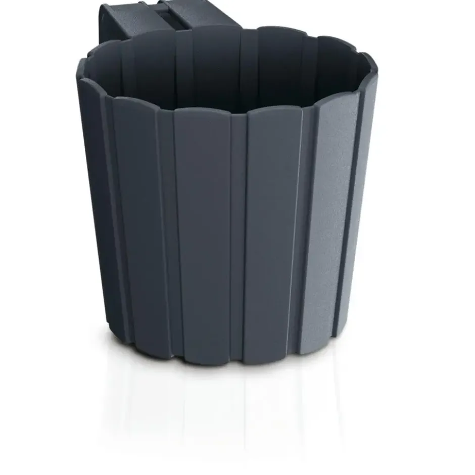 Prosperplast Plantenbak balkon - met haak - antraciet - 14cm