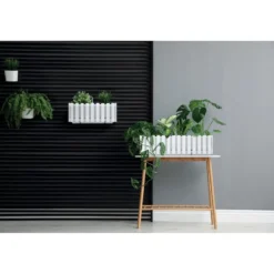 Prosperplast Plantenbak - kunststof - wit - 58 x 18 x 16 cm