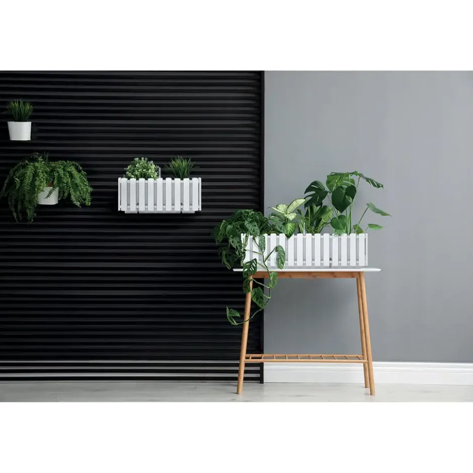Prosperplast Plantenbak - kunststof - wit - 58 x 18 x 16 cm