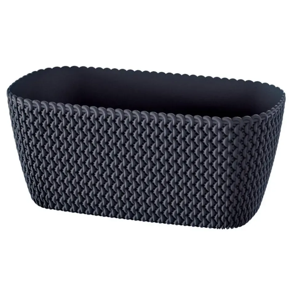 Prosperplast Plantenbak Splofy - antraciet - 40 x 18 x 14 cm