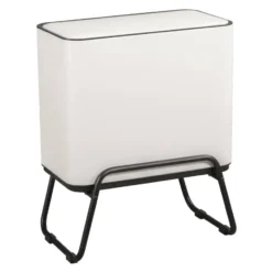 Prullenbak Duo op pootjes - beige - metaal/kunststof - 28 + 12 liter