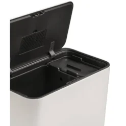 Prullenbak Duo op pootjes - beige - metaal/kunststof - 28 + 12 liter