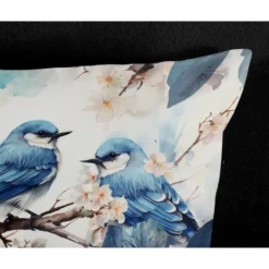 Pure Blauwe Vogels Dekbedovertrek Blauw-Lits-jumeaux (240 x 200/220 cm)