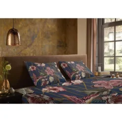 Pure Bloemenweelde Dekbedovertrek Blauw-2-persoons (200 x 200/220 cm)