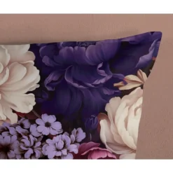 Pure dekbedovertrek bloemen - Lits jumeaux 240x200/220 cm - Paars - Microvezel