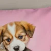 Pure dekbedovertrek hond en poes - 1 persoons 140x200/220 cm - Roze - Microvezel