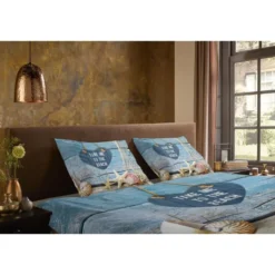 Pure dekbedovertrek strand/ zee - 2 persoons 200x200/220 cm - Multi - Microvezel