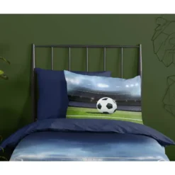 Pure dekbedovertrek voetbal - 1 persoons 140x200/220 cm - Multi - Microvezel