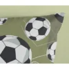 Pure dekbedovertrek voetballen - 1 persoons 140x200/220 cm - Groen - Microvezel