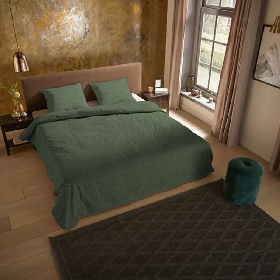 Pure Groningen Dekbedovertrek Groen-2-persoons (200 x 200/220 cm)