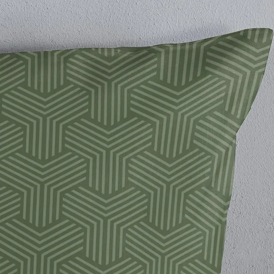 Pure Groningen Dekbedovertrek Groen-2-persoons (200 x 200/220 cm)