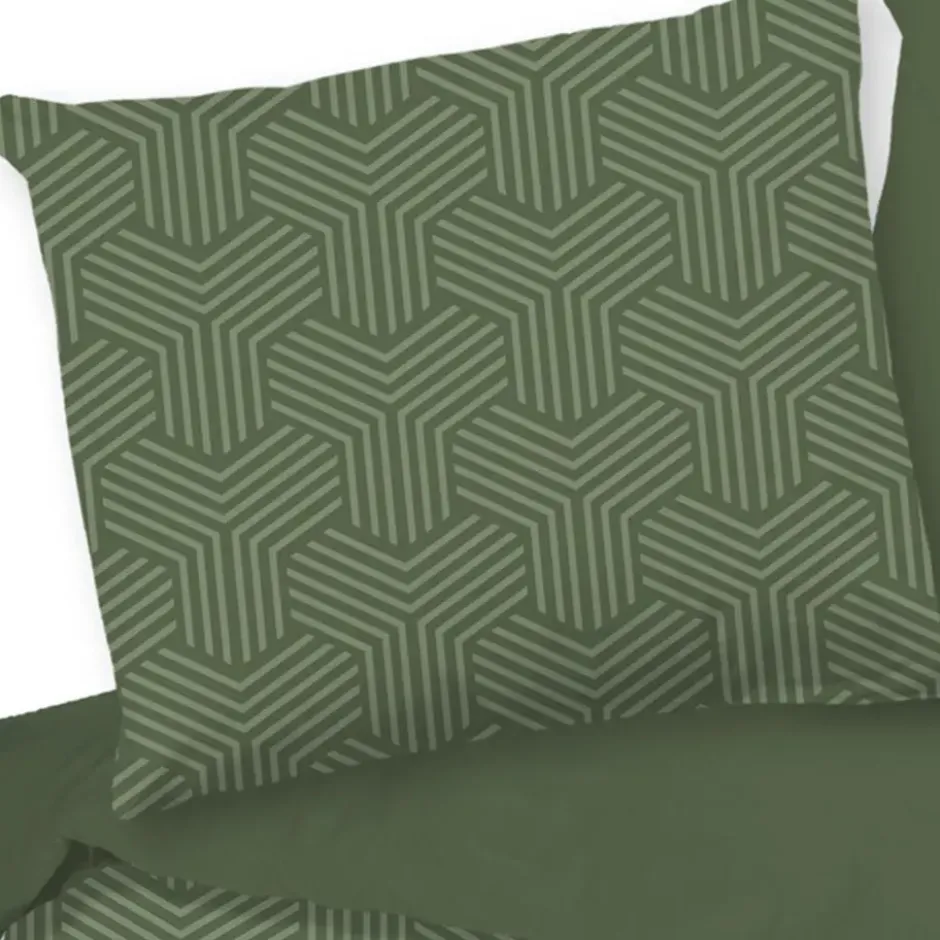 Pure Groningen Dekbedovertrek Groen-2-persoons (200 x 200/220 cm)