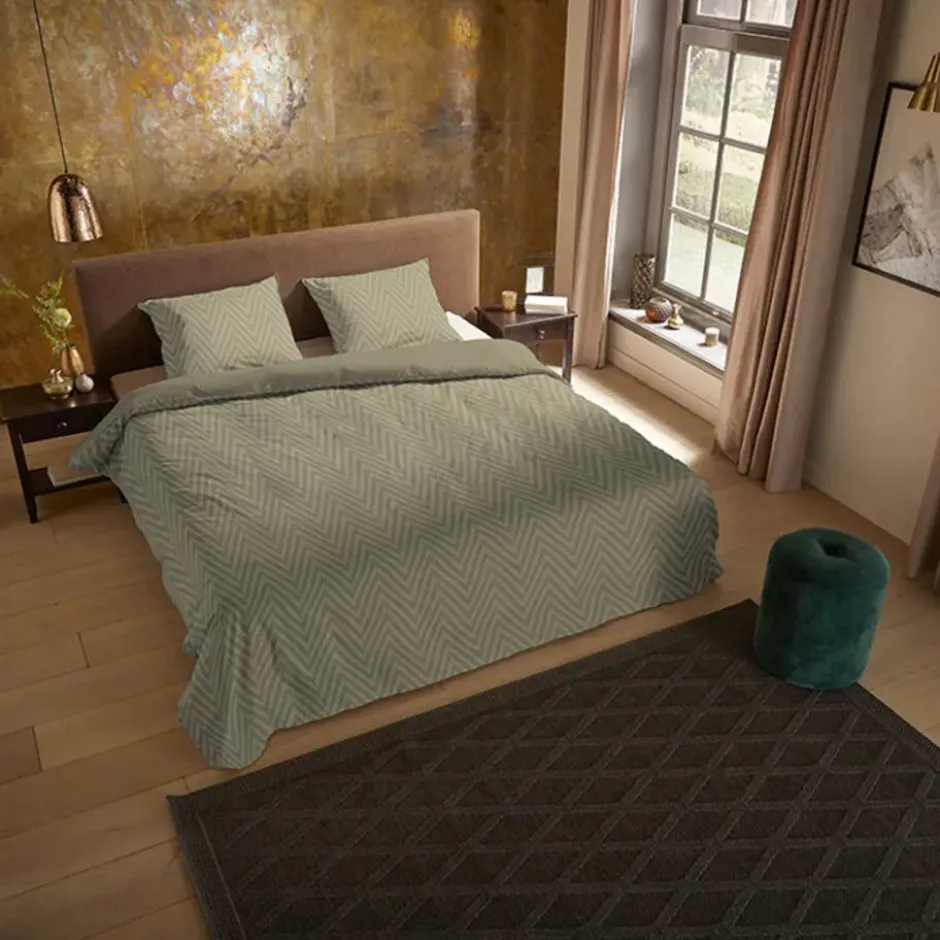 Pure Haarlem Dekbedovertrek Bruin-2-persoons (200 x 200/220 cm)