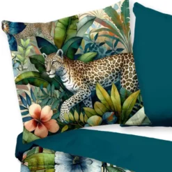 Pure Majestueuze Jaguar Dekbedovertrek Multi-1-persoons (140 x 200/220 cm)