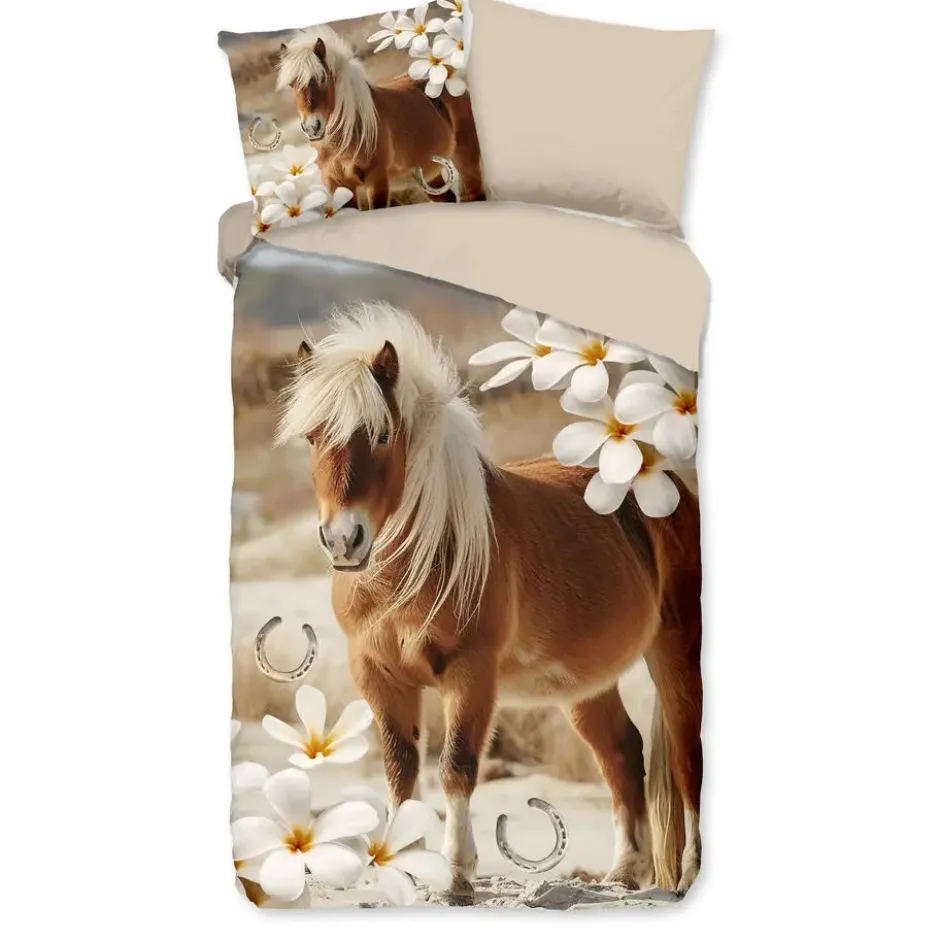Pure Pony Fabi Kinderdekbedovertrek Zand
