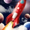 Pure Rocket Kinderdekbedovertrek Blauw