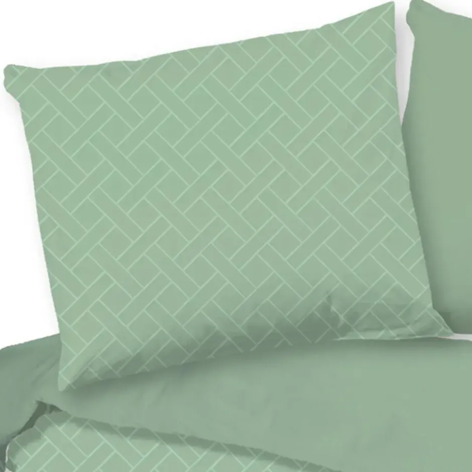 Pure Rotterdam Dekbedovertrek Groen-2-persoons (200 x 200/220 cm)
