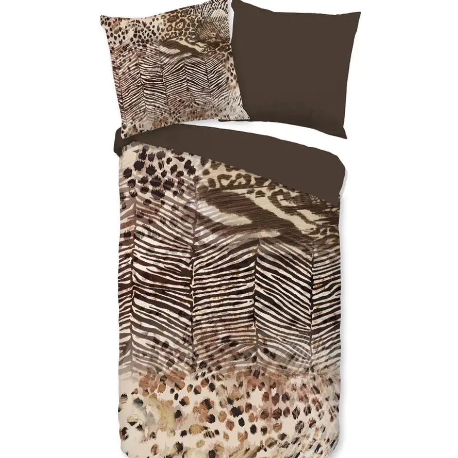 Pure Skins Dekbedovertrek Bruin-Lits-jumeaux (240 x 200/220 cm)