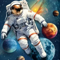 Pure Space Explorer Kinderdekbedovertrek Blauw