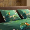 Pure Tropische Vogels Dekbedovertrek Groen-2-persoons (200 x 200/220 cm)