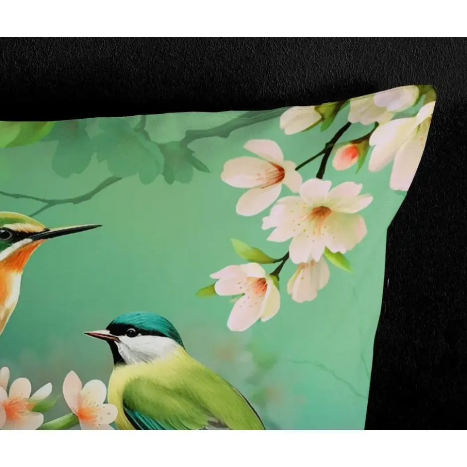 Pure Tropische Vogels Dekbedovertrek Groen-2-persoons (200 x 200/220 cm)