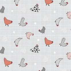 PVC Tafelzeil kippen - 140 x 240 cm