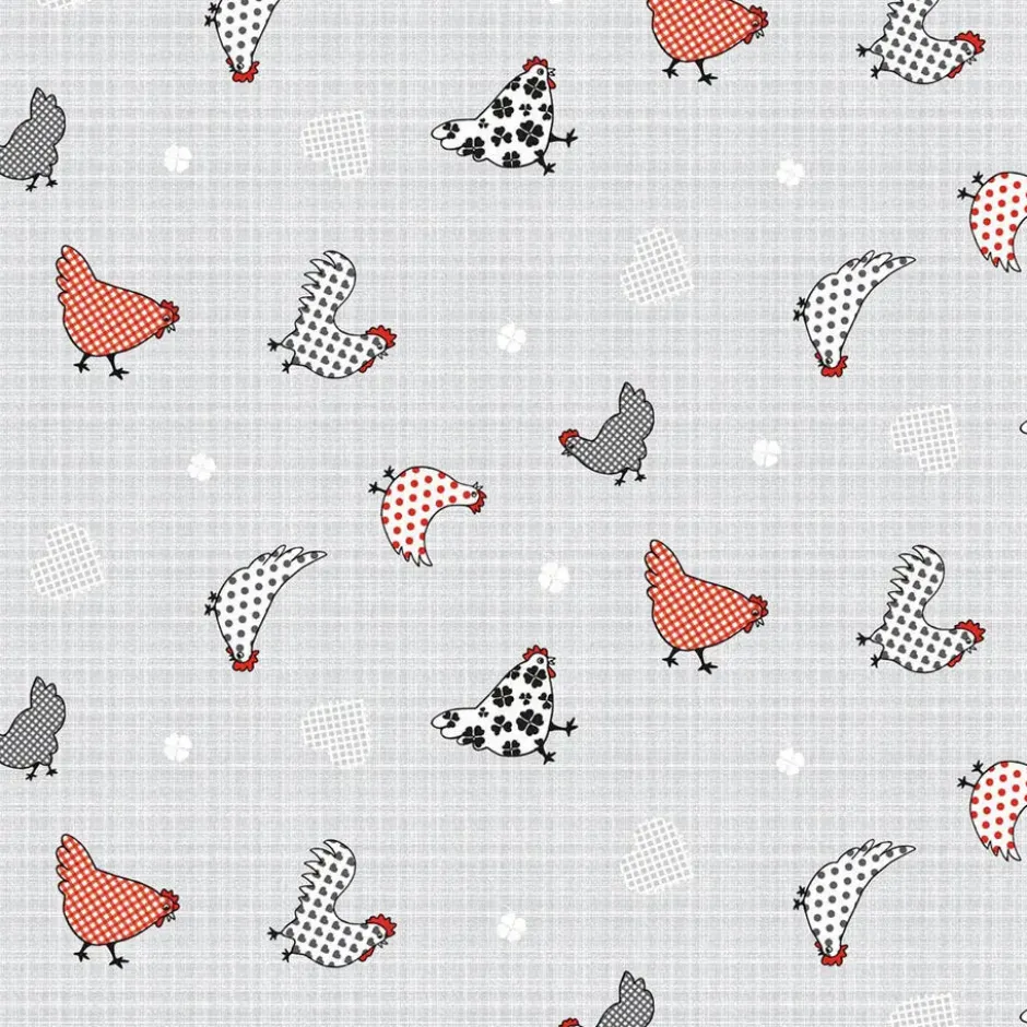 PVC Tafelzeil kippen - 140 x 240 cm