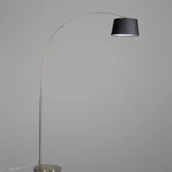 Qazqa booglamp arc_basic zilverkleurig e27