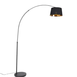 Qazqa booglamp arc-basic zwart e27