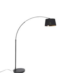 Qazqa booglamp arc-basic zwart e27