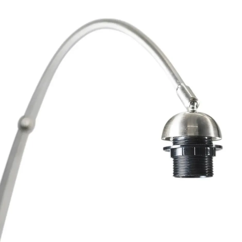 Qazqa booglamp arc zilverkleurig e27