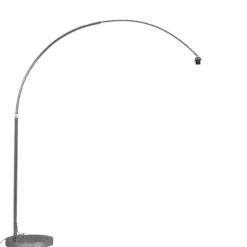 Qazqa booglamp arc zilverkleurig e27