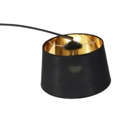 Qazqa booglamp arc zwart e27