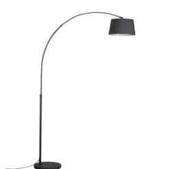Qazqa booglamp arc zwart e27