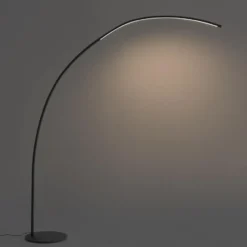 Qazqa booglamp arlow zwart geïntegreerde led