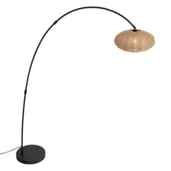 Qazqa booglamp bida zwart e27