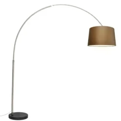 Qazqa booglamp booglamp xxl zilverkleurig e27