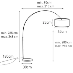 Qazqa booglamp booglamp xxl zilverkleurig e27