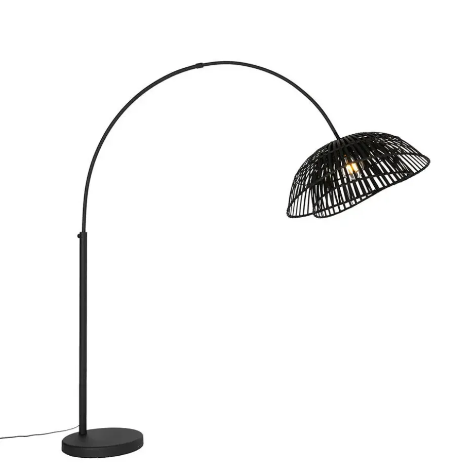 Qazqa booglamp pua zwart e27