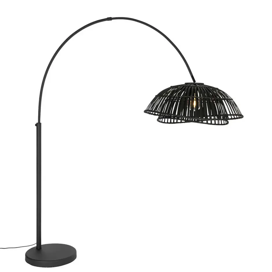 Qazqa booglamp pua zwart e27