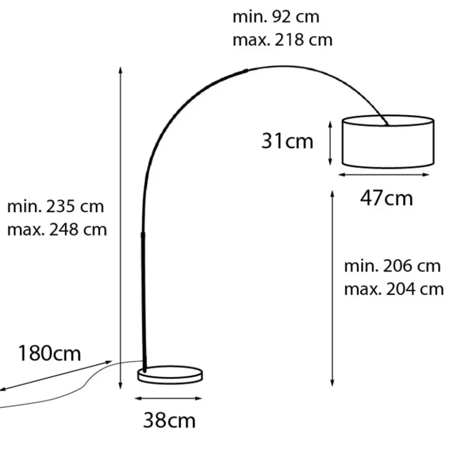 Qazqa booglamp shade-duo zwart e27