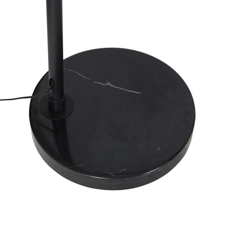 Qazqa booglamp shade-duo zwart e27