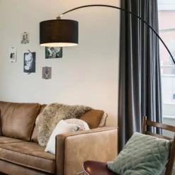 Qazqa booglamp vinossa zwart e27