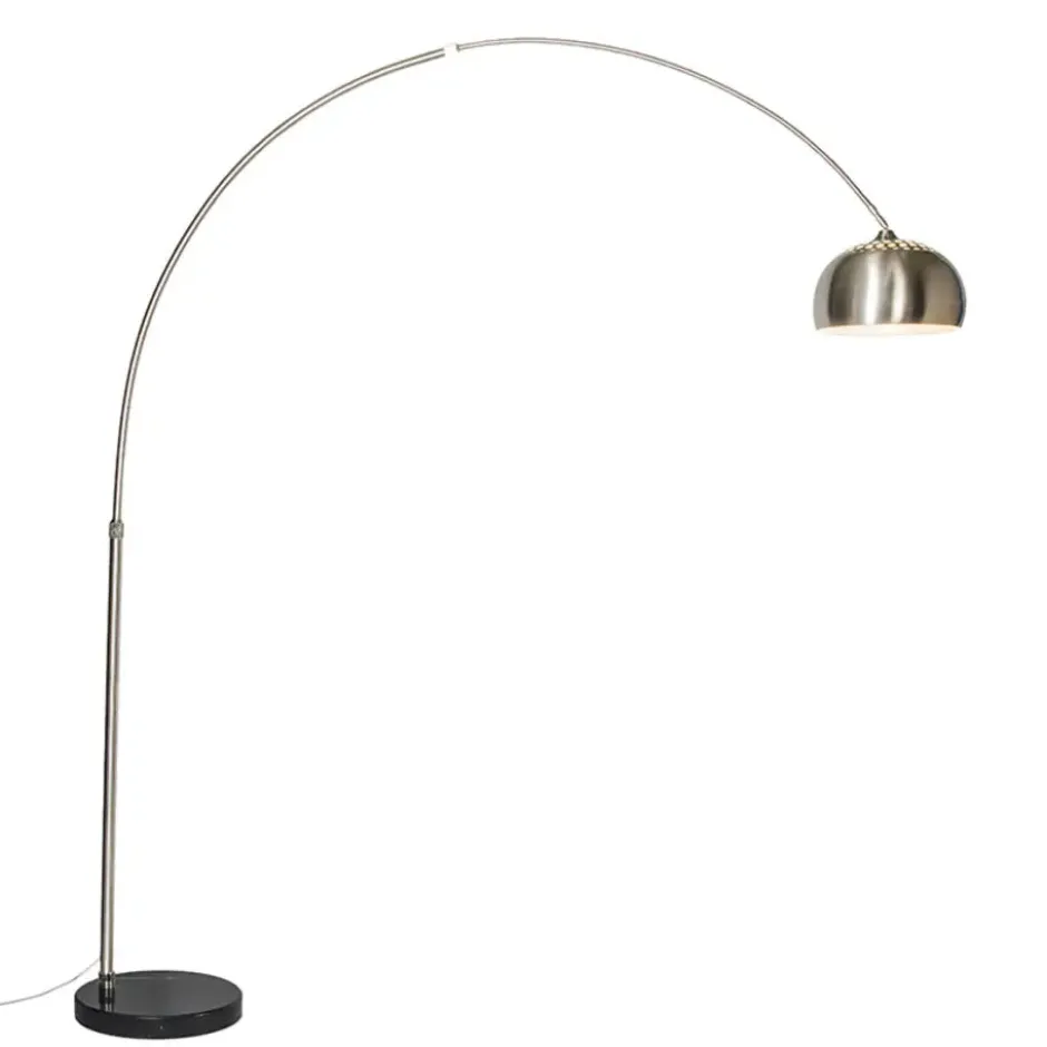 Qazqa booglamp xxl zilverkleurig e27