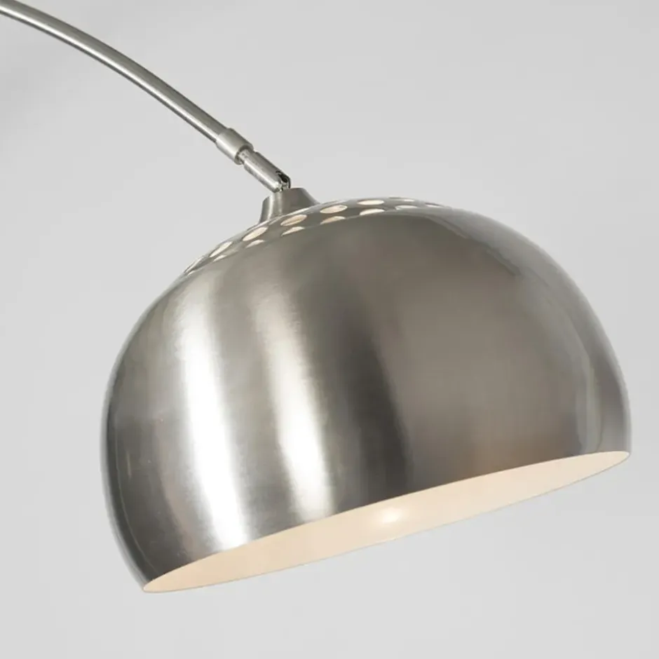Qazqa booglamp xxl zilverkleurig e27