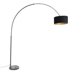 Qazqa booglamp xxl zwart e27