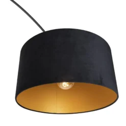 Qazqa booglamp xxl zwart e27