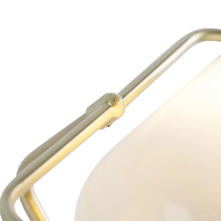 Qazqa bureaulamp banker goudkleurig e27
